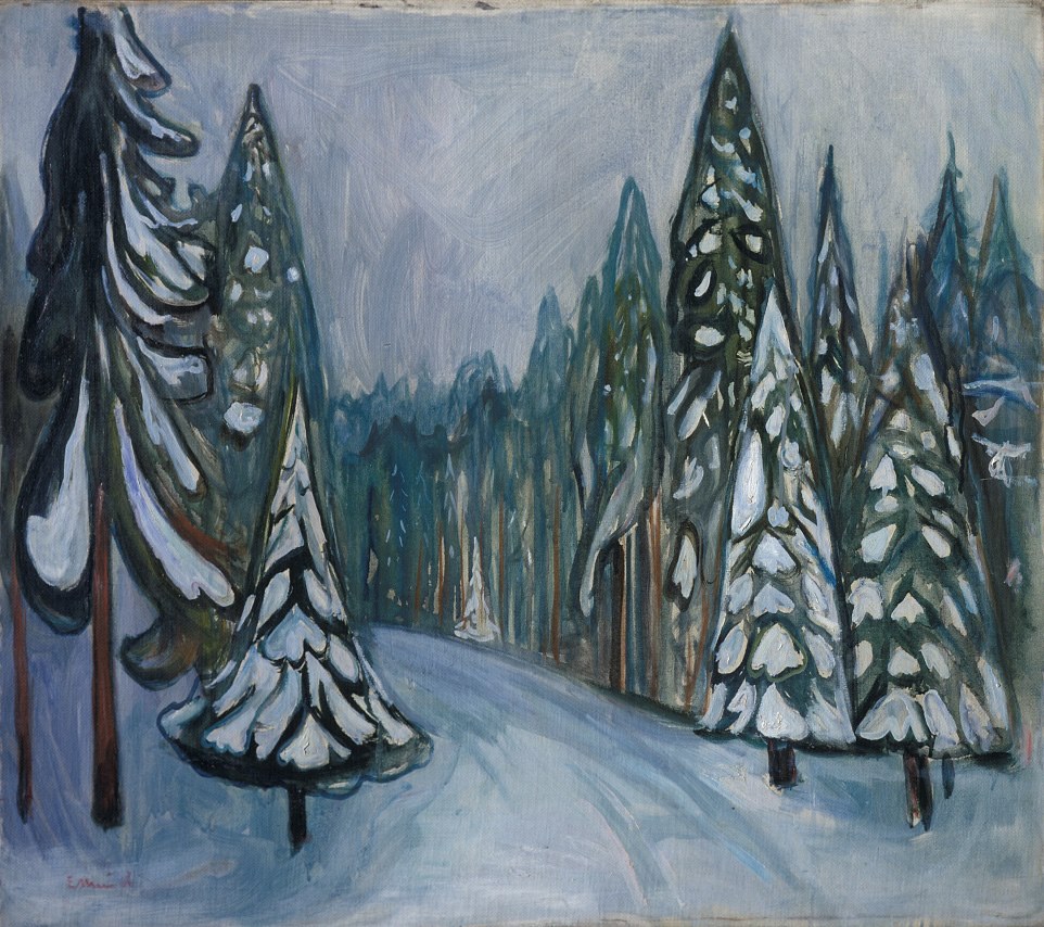 Edvard Munch's painting New Snow (1900-01)